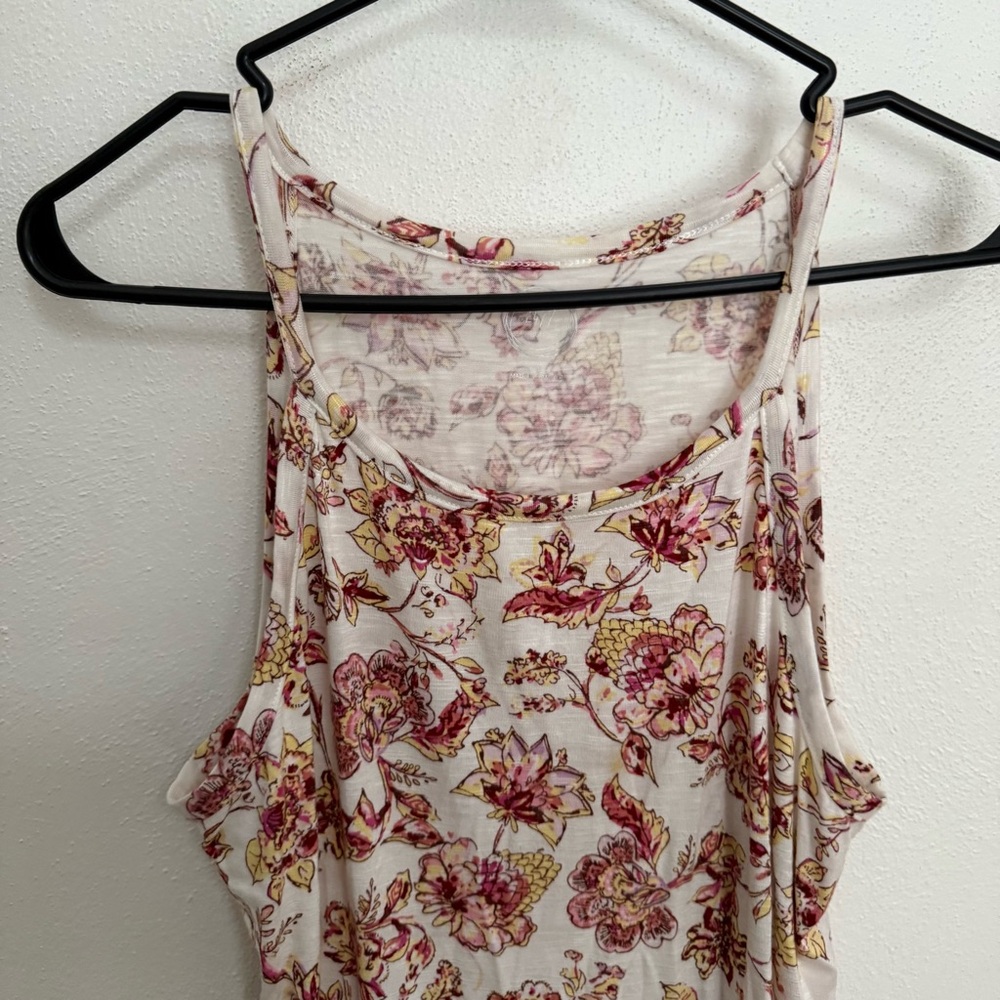 Maurices 24/7 Floral Print Women's Tank Top - Picture 3 of 7